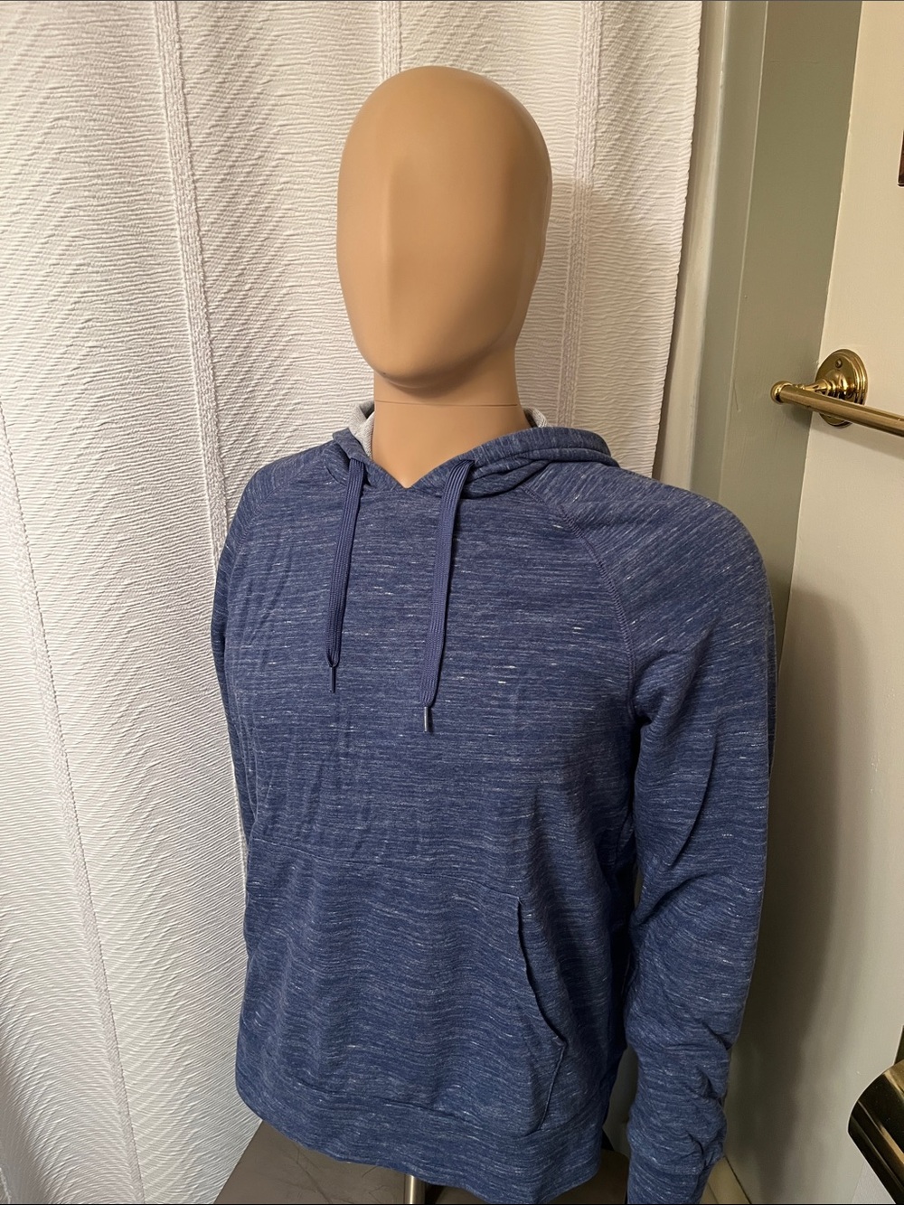 Van Heusen Men's Blue Hooded Pullover Sweatshirt